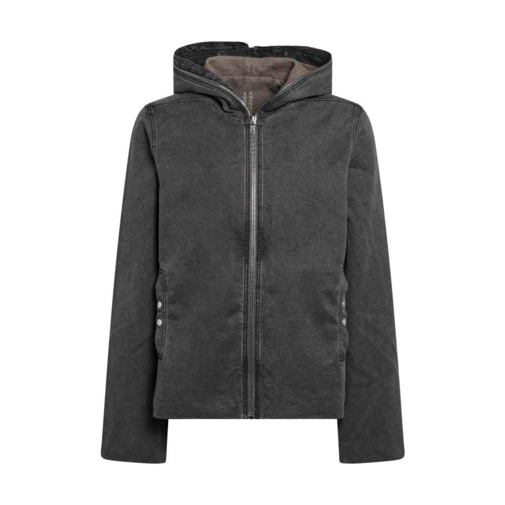 Rick Owens Drkshdw Uomo Grigio - Zip-Up Hooded Jacket, Size: M - Immagine 5