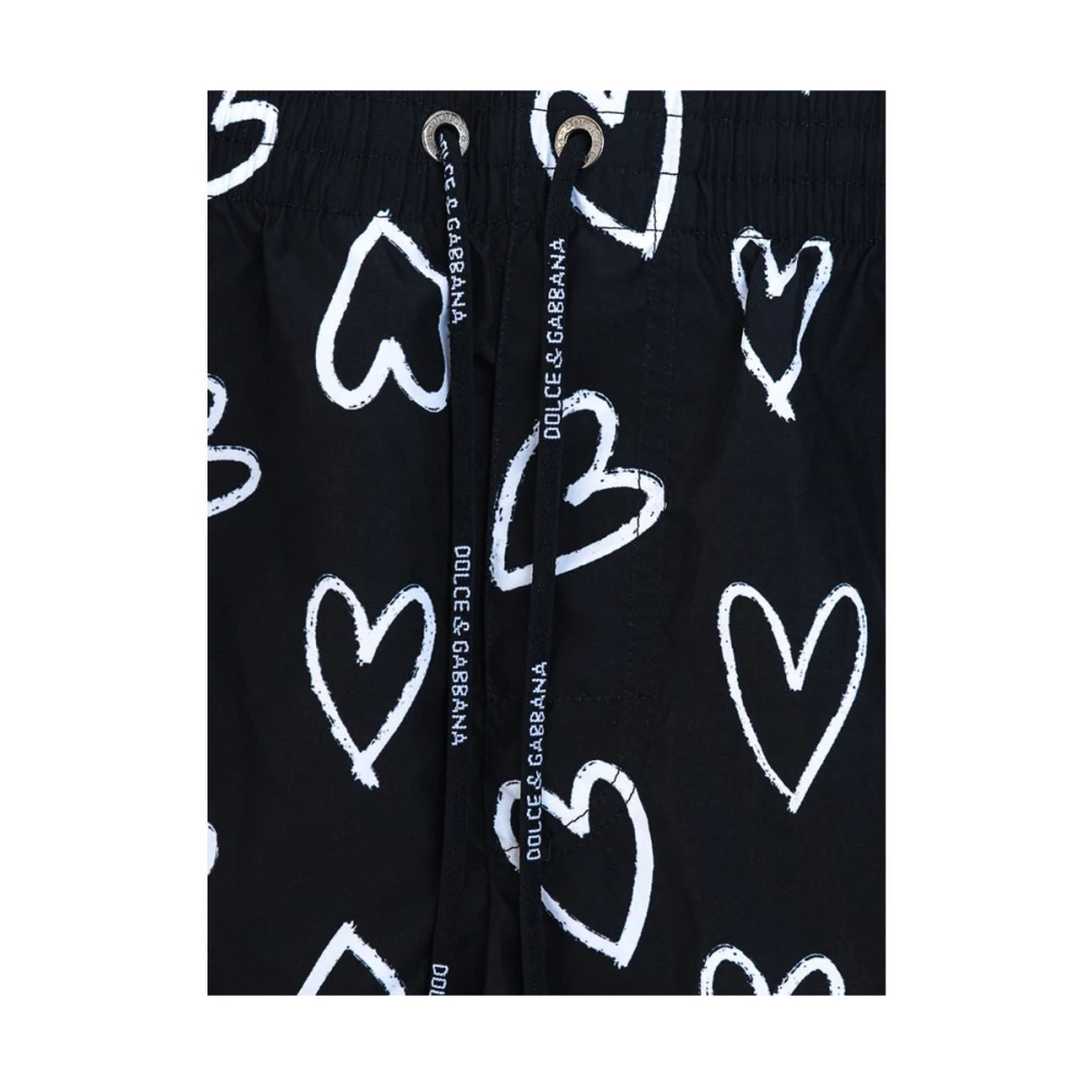 Dolce & Gabbana Zwarte Polyester Zwemkleding Black Heren