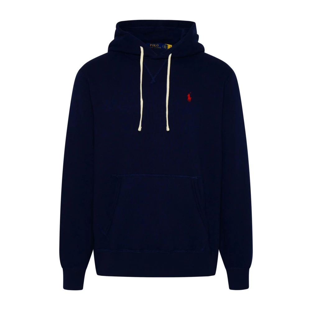 Polo Ralph Lauren Blauwe Katoenmix Hoodie met Geborduurd Pony Logo Blue Heren