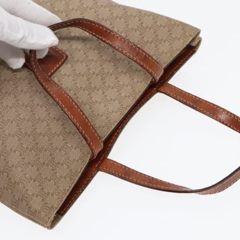 Celine Vintage Pre-owned Canvas handbags Beige Dames