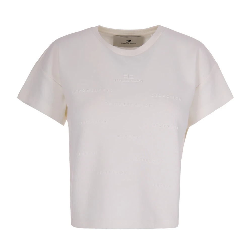 Elisabetta Franchi White T-Shirts, Female, Xs, T-Shirts