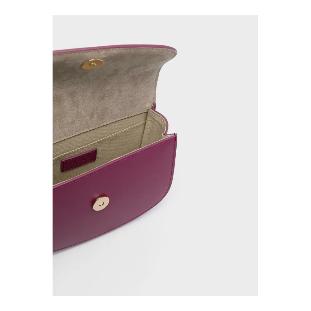 A.p.c. Geneve Mini Leren Tas Purple Dames