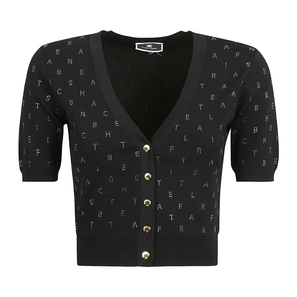 Elisabetta Franchi Zwarte Sweatshirt Elegante Stijl Black Dames