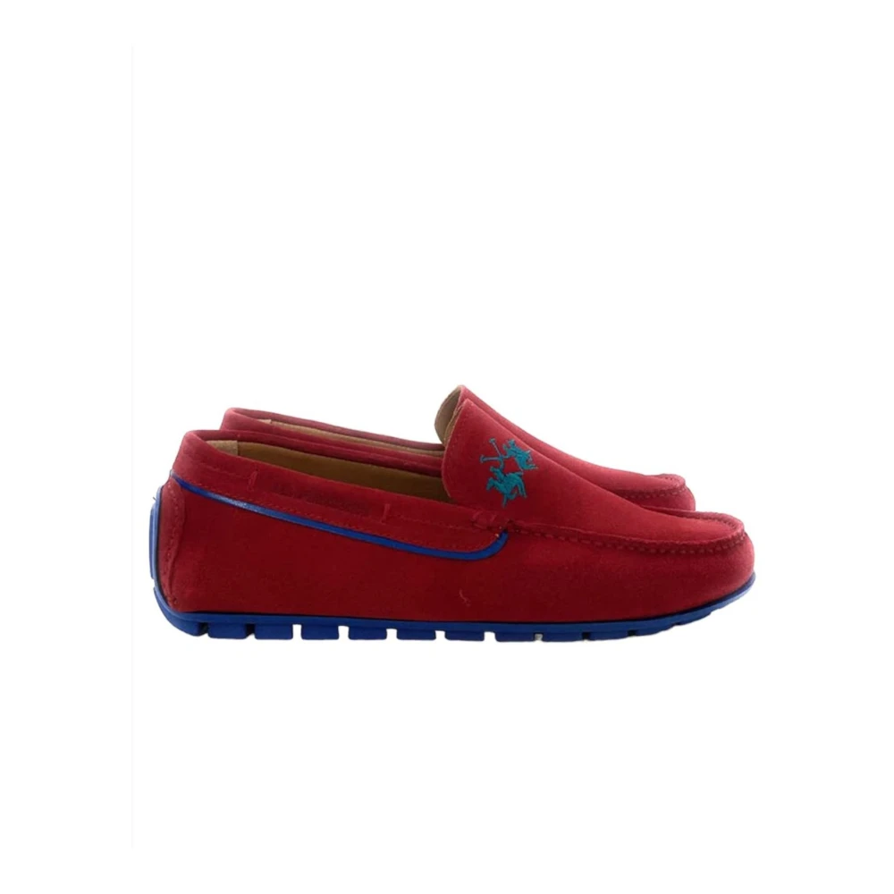 La Martina Men's Red Loafers Stylish Model