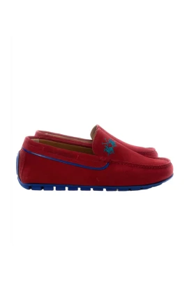 Röda Loafers Stiligt Modell