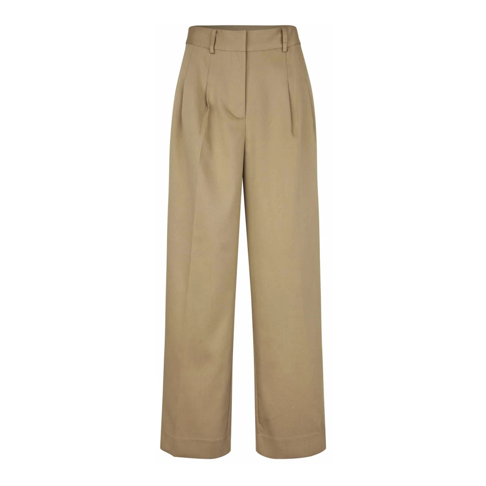 Masai Women's Beige Wide Trousers - Wide Trousers - M - Trousers