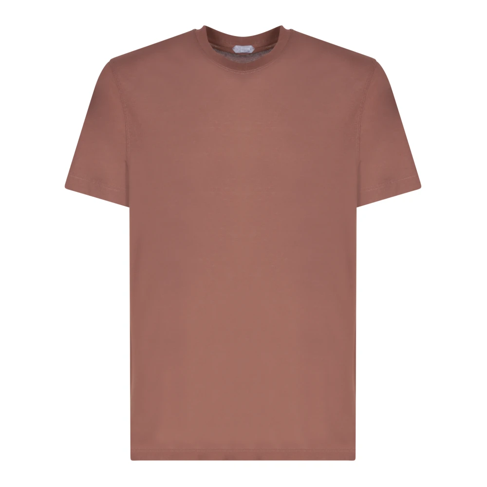 Zanone Heren Bruin T-Shirts & Polos Ss24 Brown Heren