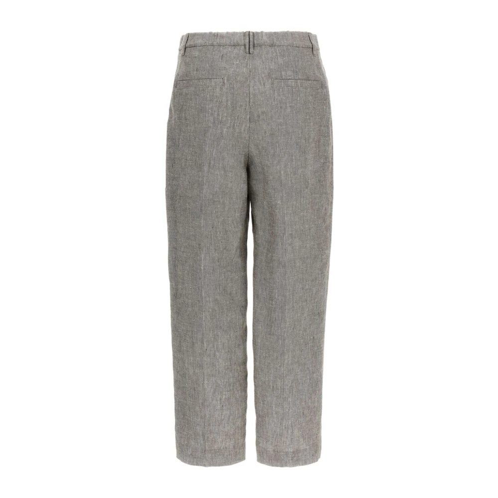 BRUNELLO CUCINELLI Bruin en witte cropped broek Brown Dames