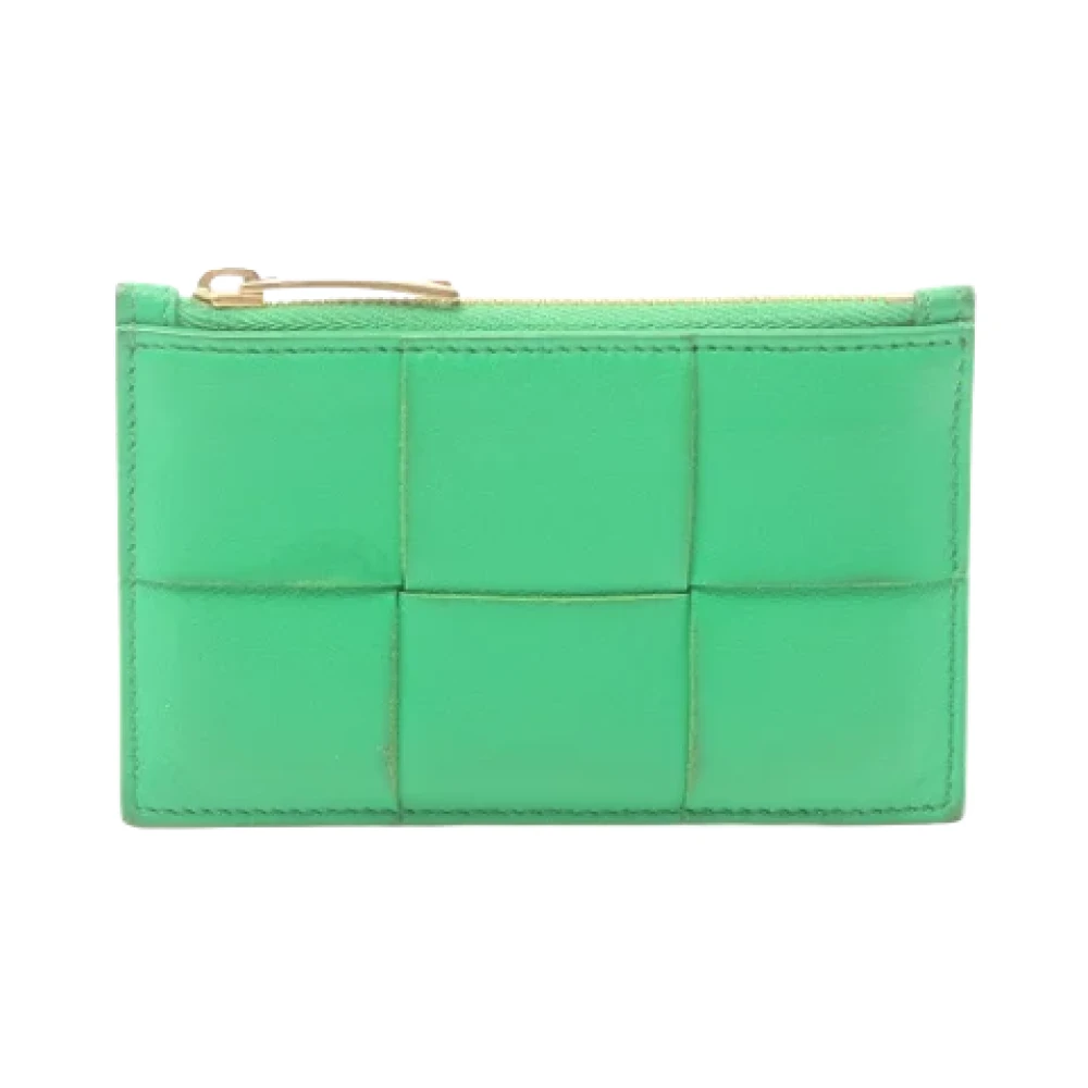 Bottega Veneta Vintage Pre-owned Leather wallets Green Dames