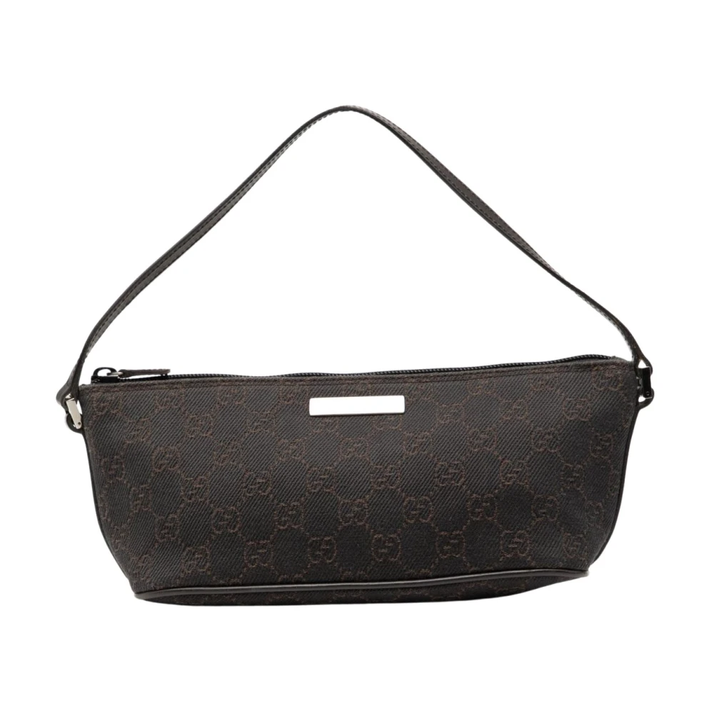 Gucci Vintage Women's Brown Pre-Owned Vintage Gg Monogram Shoulder Bag