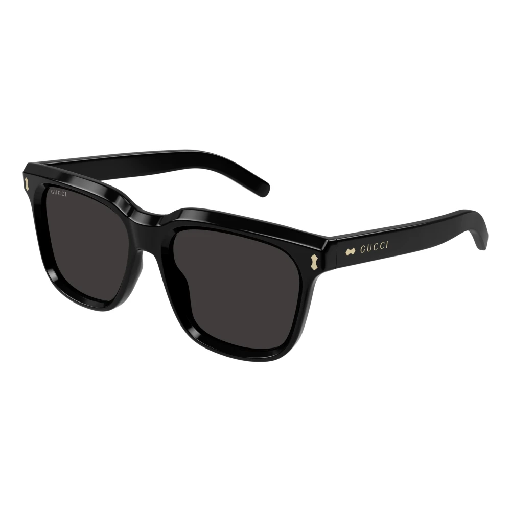 Gucci Men's Black Rectangle Sunglasses - Sunglasses - 53 Mm - Accessories