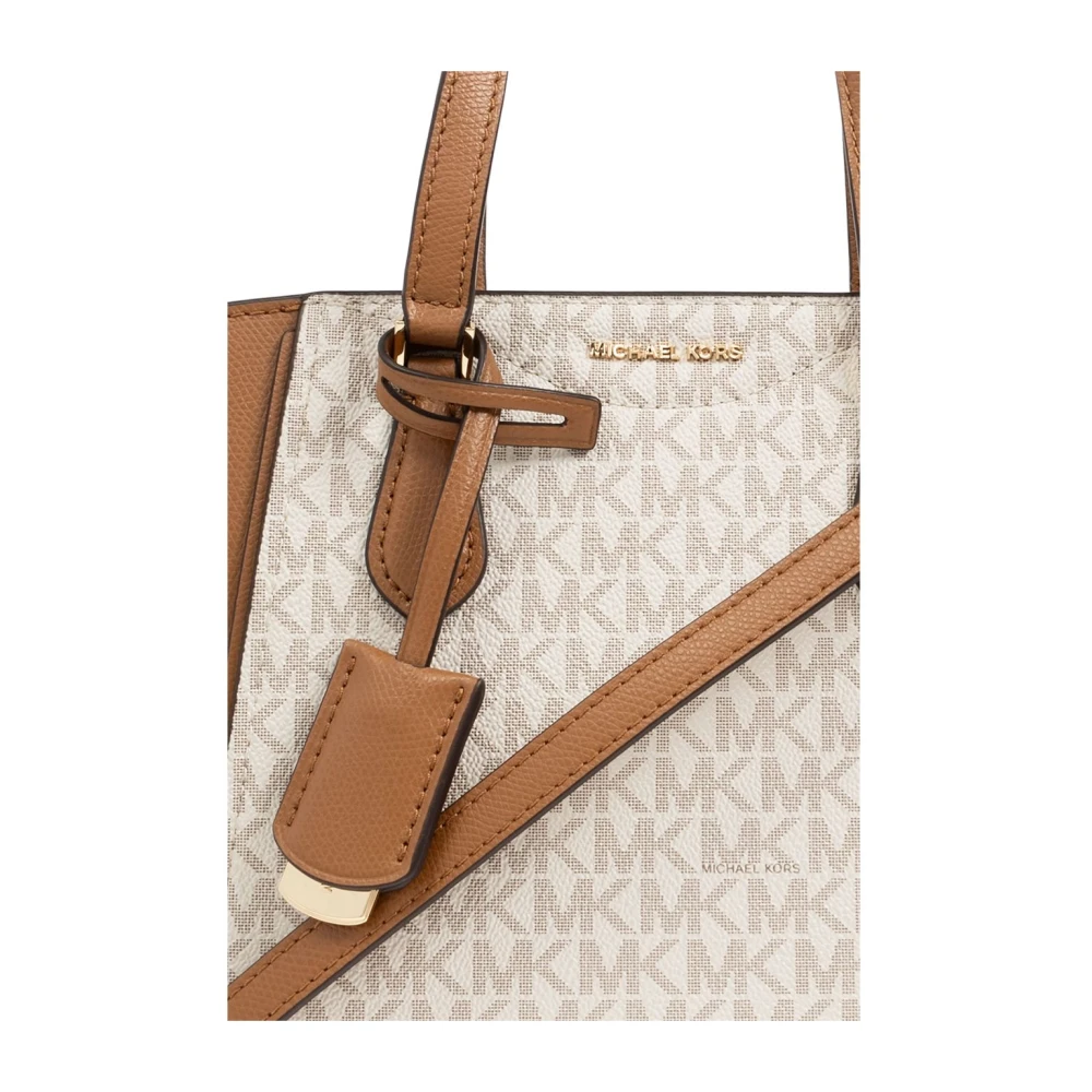 Michael Kors Schoudertas met Monogram Motief Beige Dames