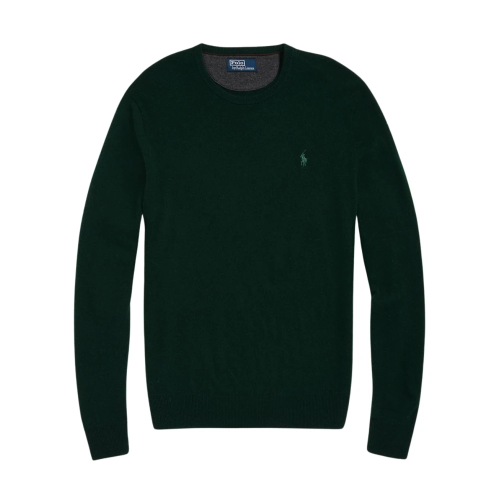 Polo Ralph Lauren Donkergroene Wool Crewneck Sweater Green Heren