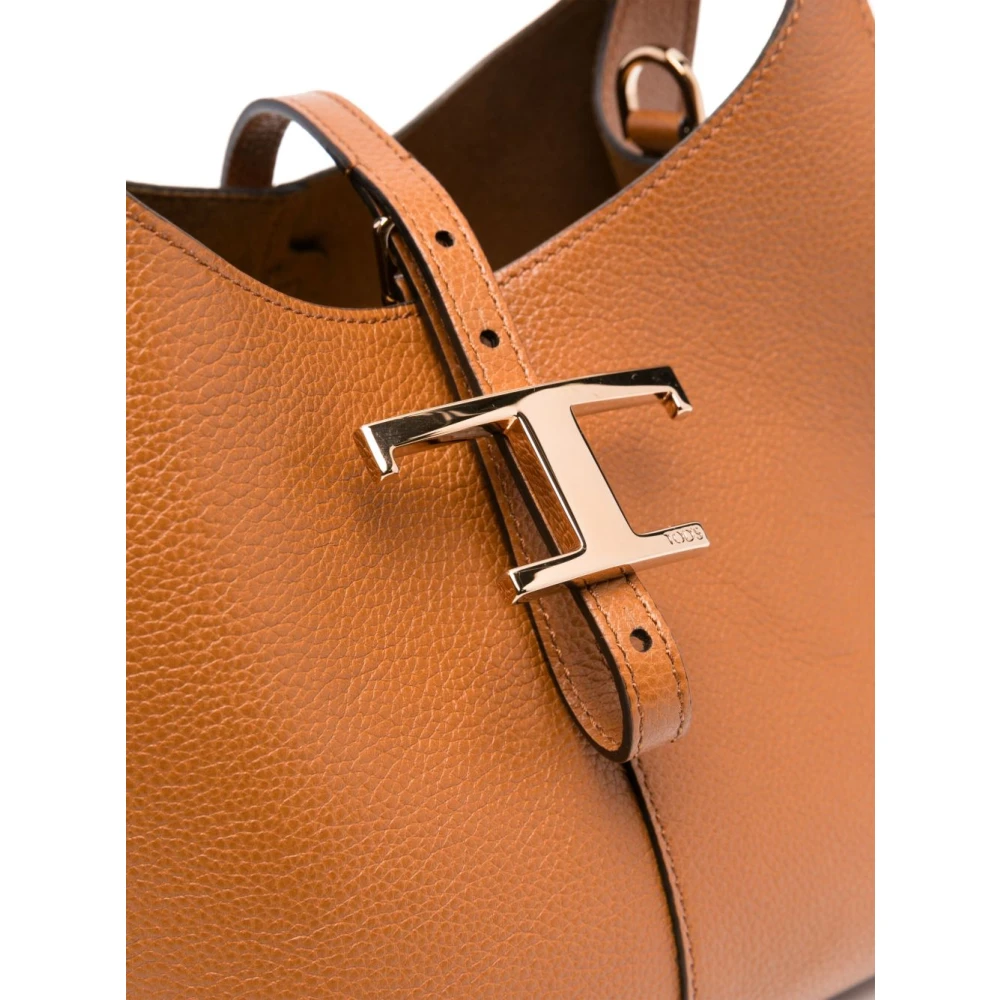 TOD'S Bruin Leren Schoudertas Brown Dames
