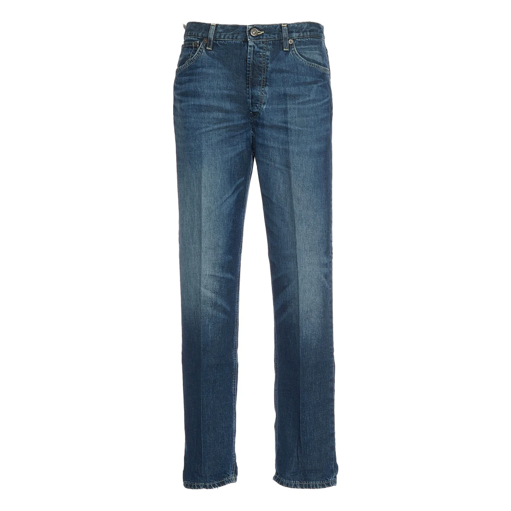 Dondup Zwarte Wide Leg Jeans Blue Dames