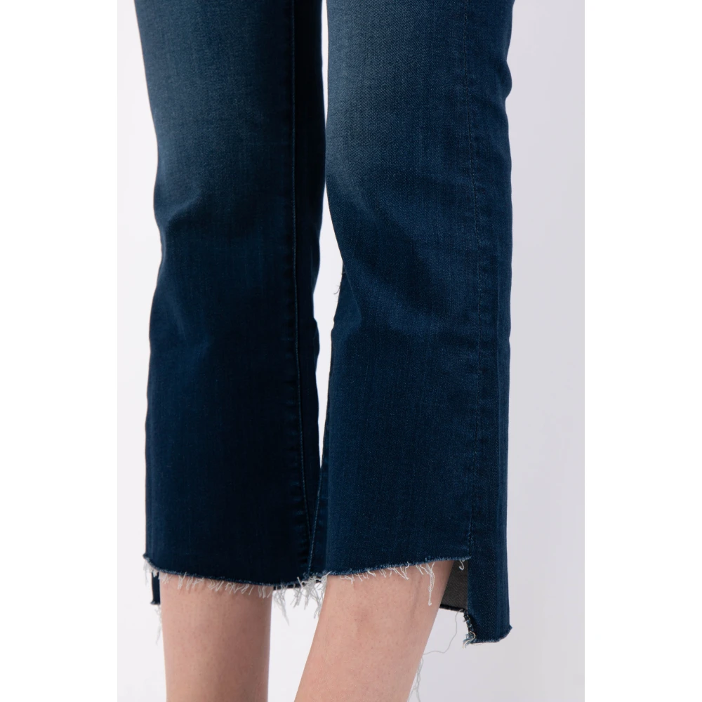 Mother Chic Insider Crop Stay Fray Jeans Blue Dames