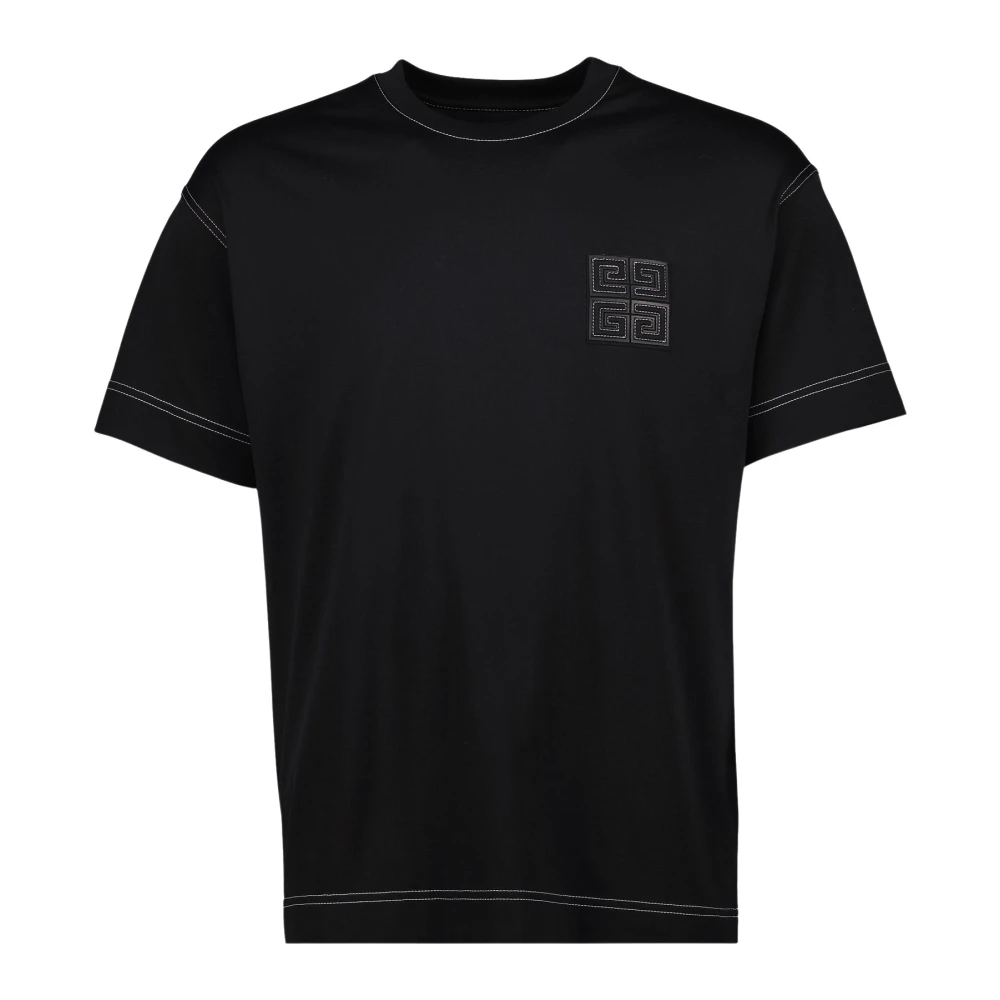 Givenchy Zwart 4G Katoenen T-shirt Black Heren