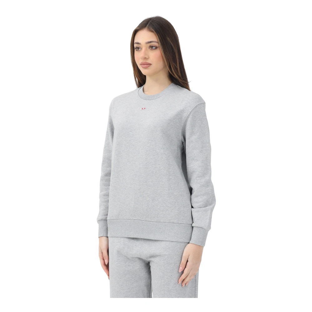 Diesel Grijze Crewneck Sweater Minimalistisch Ontwerp Gray Dames