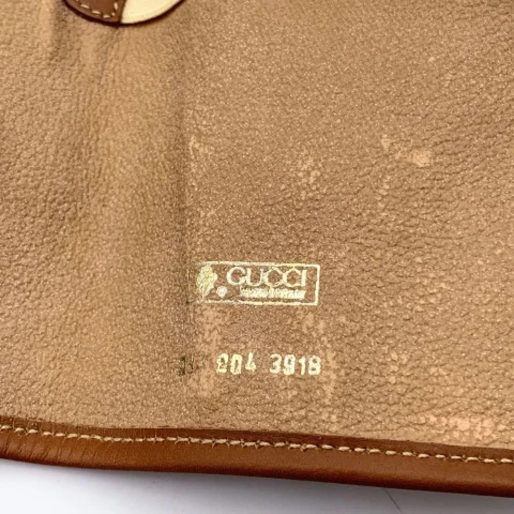 Gucci Vintage Pre-owned Leather home-office Beige Dames