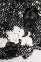 chapeau-cloche-noir-blanc-floral