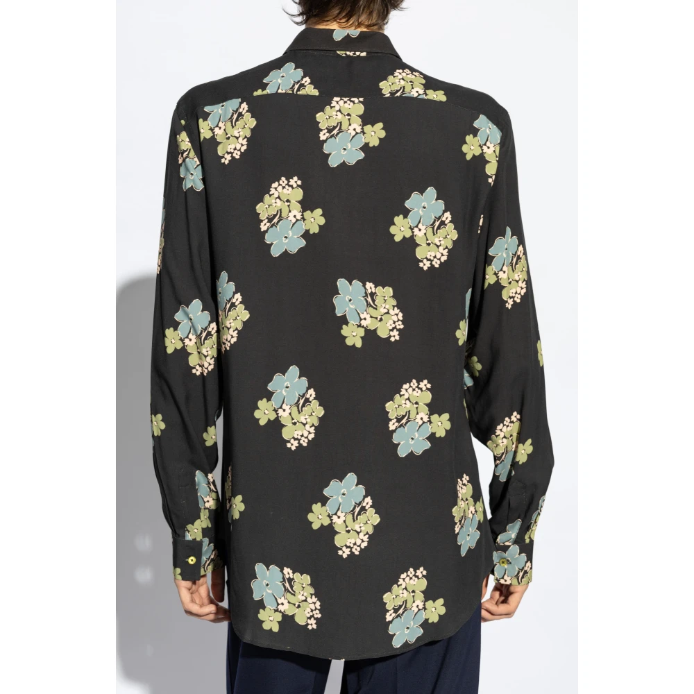 Paul Smith Overhemd met bloemenpatroon Blue Heren
