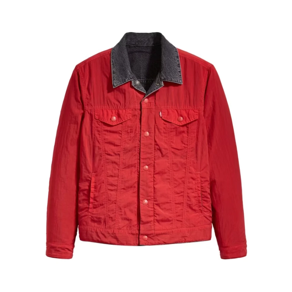 Jordan Omkeerbaar Truckerjack Zwart Rood Gray Heren