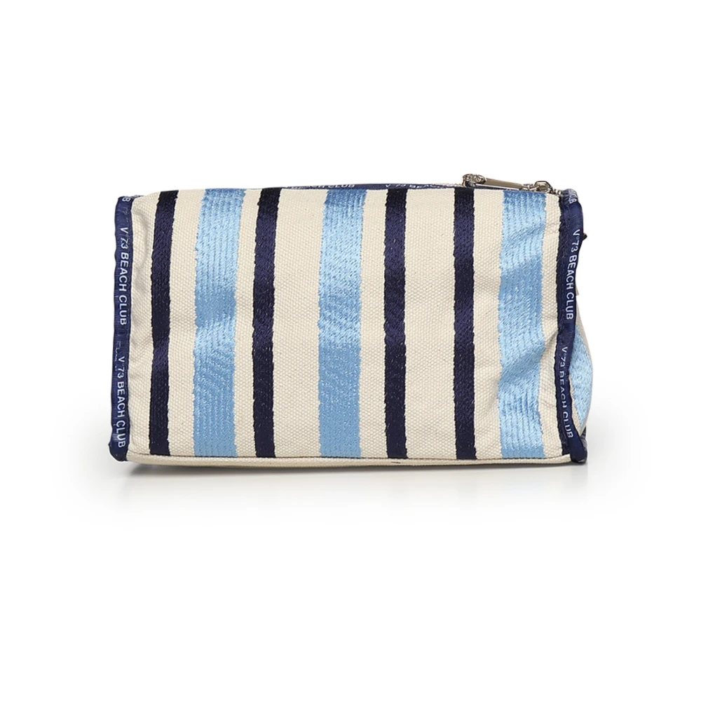 V° 73 Donna Light Blue/Multicolor Clutch Con Logo - Immagine 2