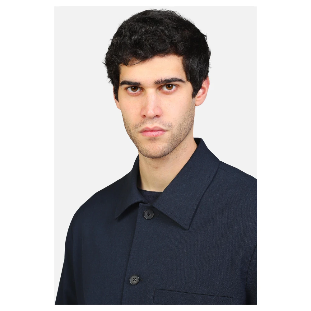 Selected Homme Geknoopte jas met zakken en zak Blue Heren