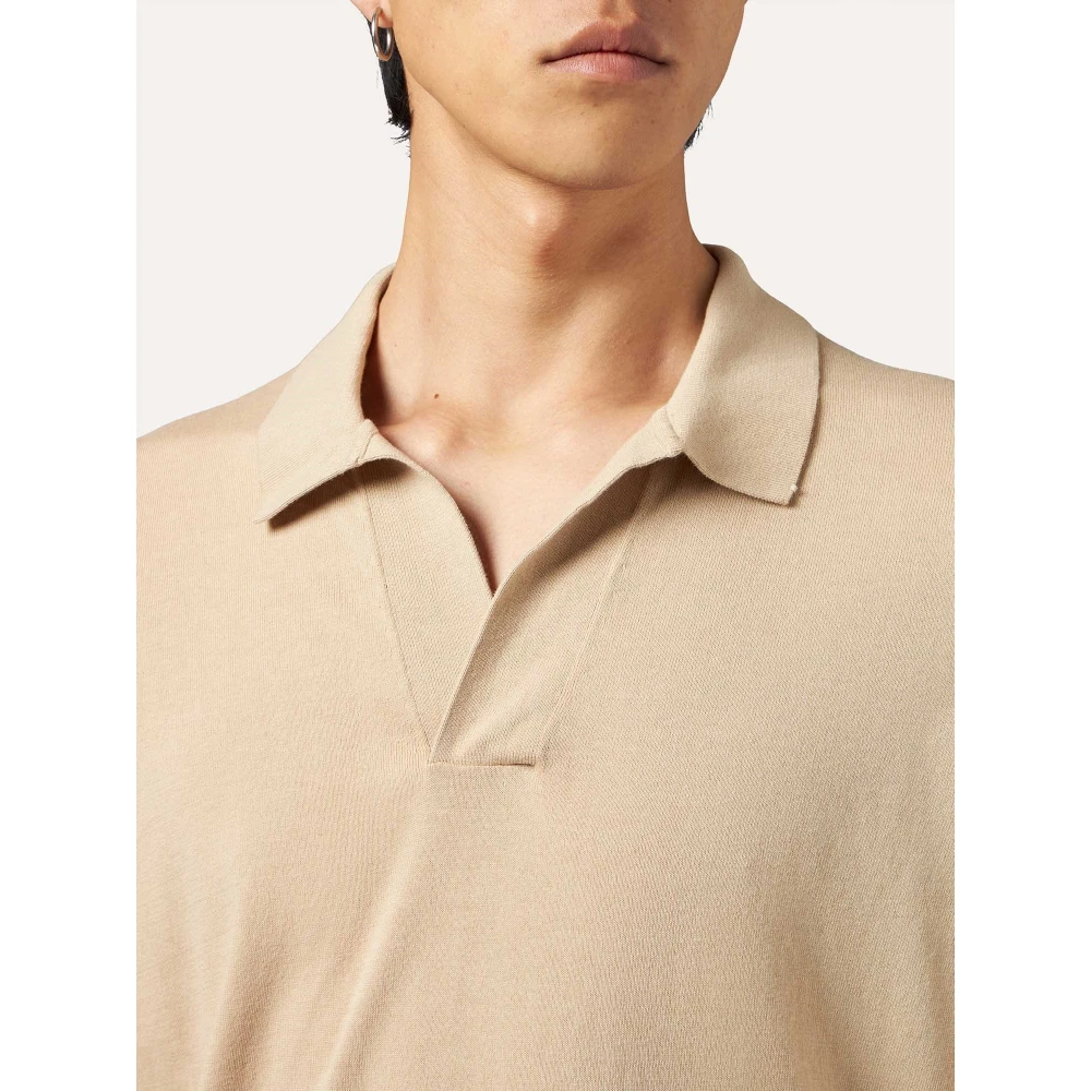 Ballantyne Ultralight Cotton Polo Shirt Beige Heren