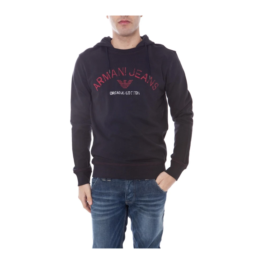 Armani Jeans Blue Hooded Sweatshirt - Male - Hoodies - Xl - Sweatshirts & Hoodies