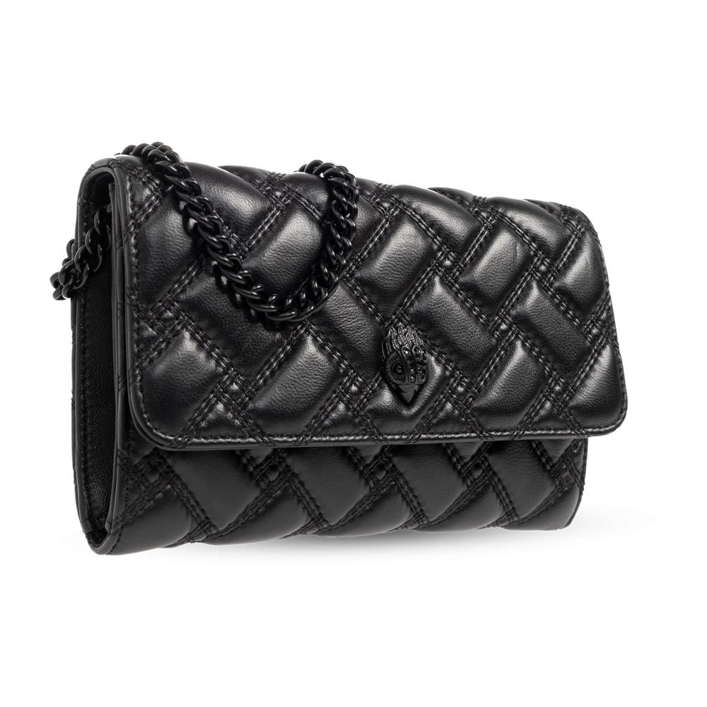 Kurt Geiger Gewatteerde portemonnee met ketting 'Kensington' Black Dames
