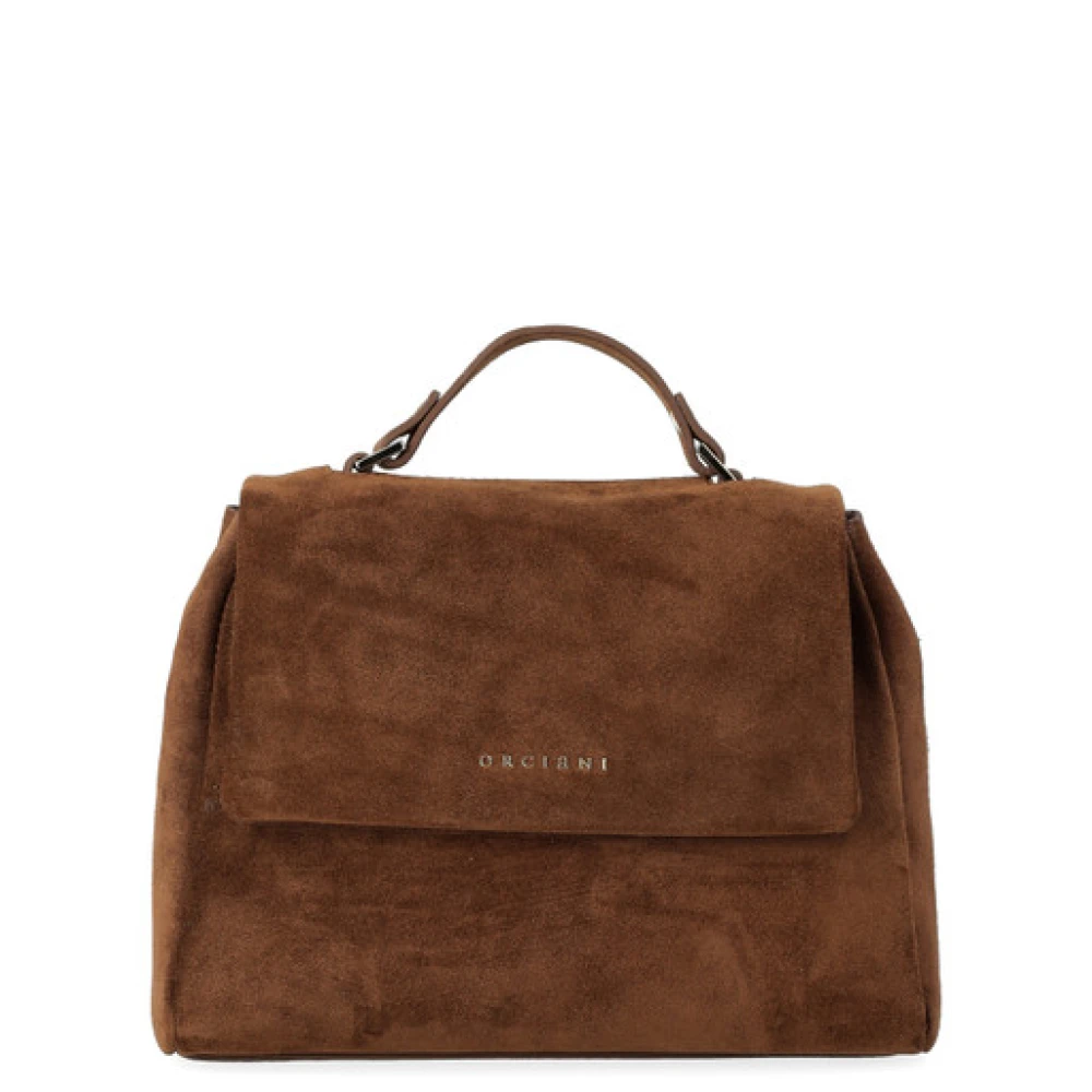 Orciani Kvinno Brun Väskor Dam, One Size, Läder, Sveva Peach Liten Handväska