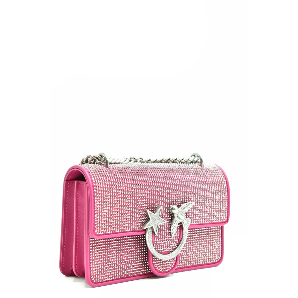 pinko Stijlvolle Schoudertassen Pink Dames