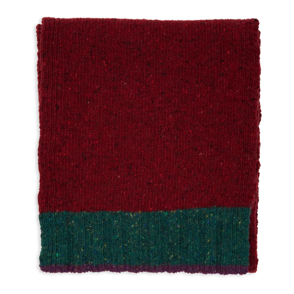 Gallo Effen bordeauxrode sjaal voor heren met contrasterende rand Multicolor Heren