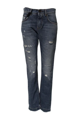 Boyfriend Jeans med Sacred Heart Patch