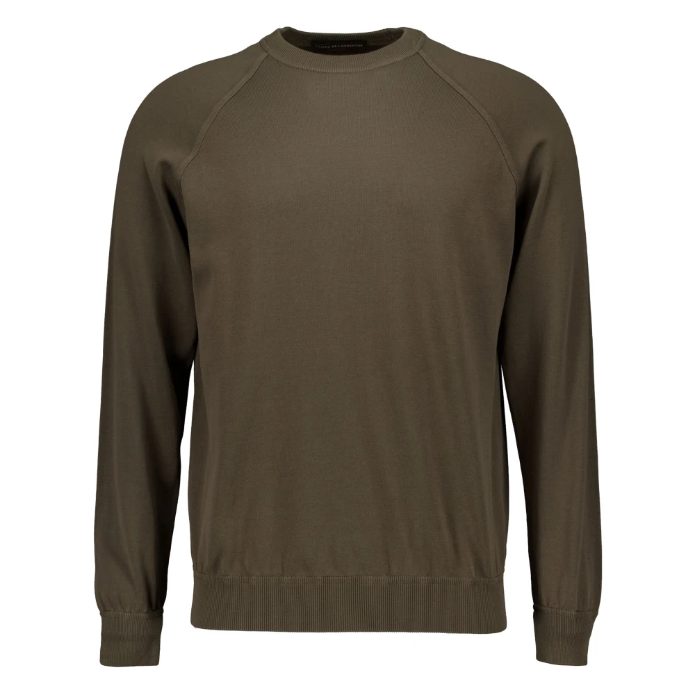 Filippo De Laurentiis Green Round-Neck Knitwear, Male, 2XL, G.collo Ml Raglan