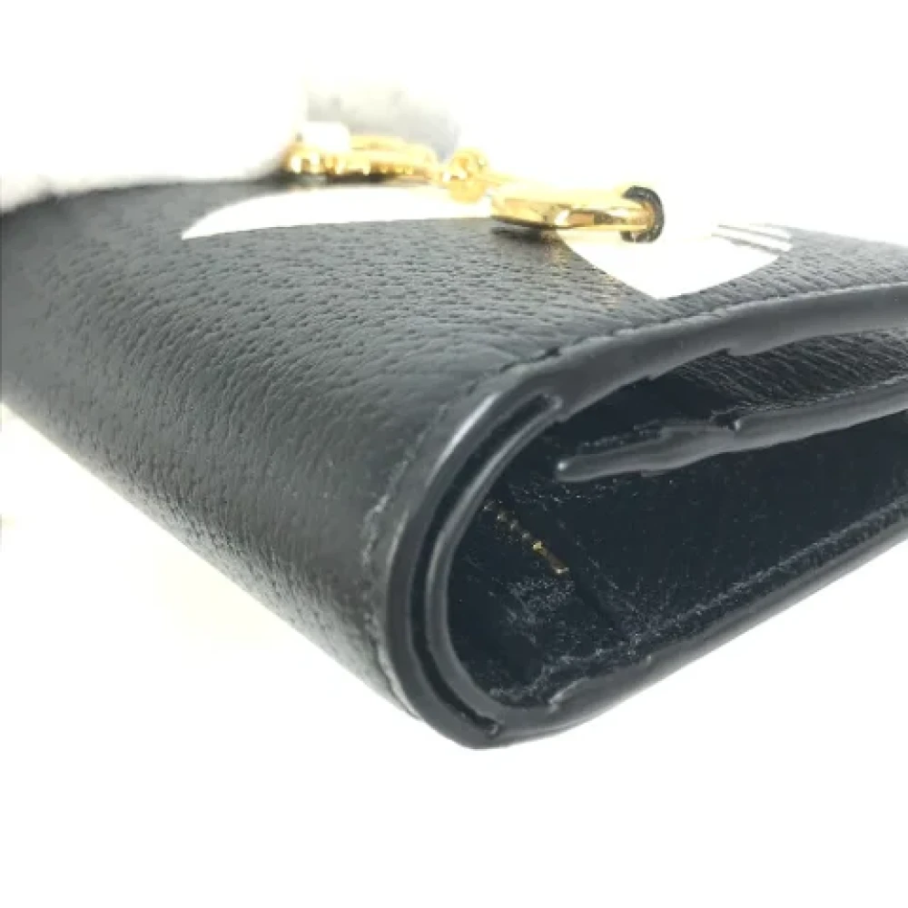 Gucci Vintage Pre-owned Leather wallets Black Dames