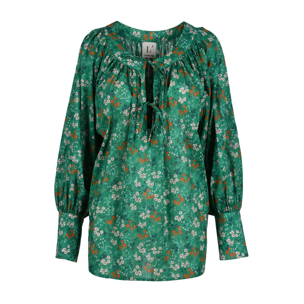 L'Autre Chose Stijlvolle Katoenen Blouse voor Vrouwen Green Dames