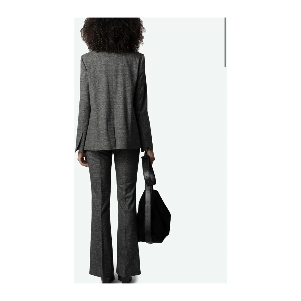 Zadig & Voltaire Antraciet Geruite Pakbroek Gray Dames