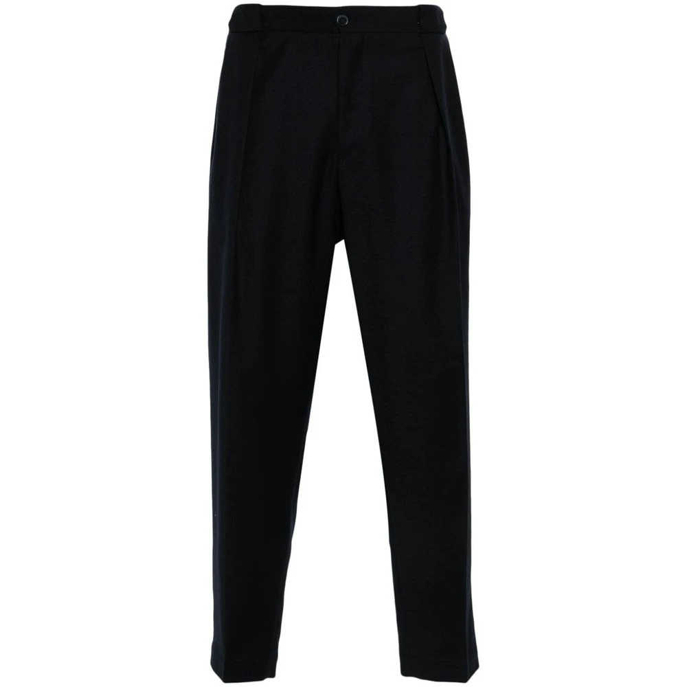Briglia Navy Blauwe Wollen Broek Blue Heren