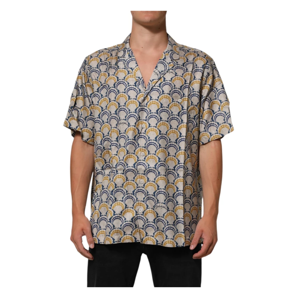 Dolce & Gabbana Homme Beige Chemises, Taille: 3XL Chemise Casual Manches Courtes