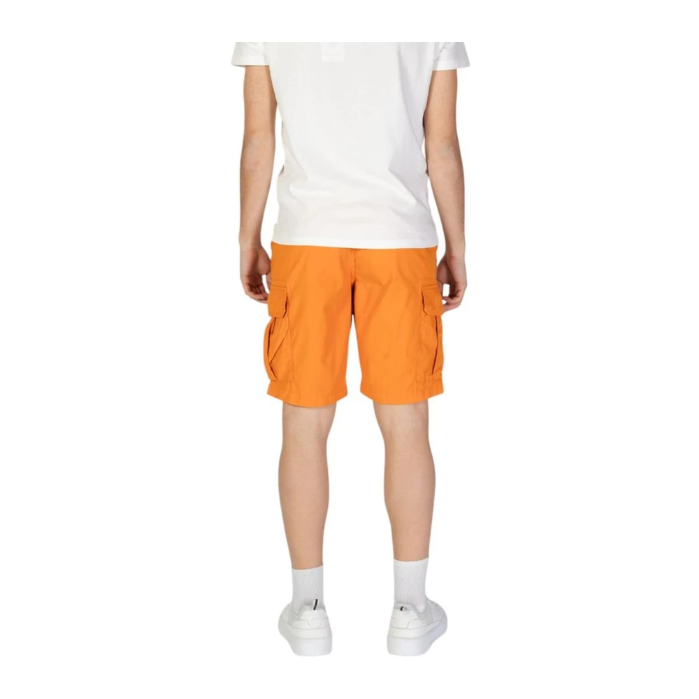 Napapijri Vibrant Orange Cotton Bermuda Shorts Orange Heren