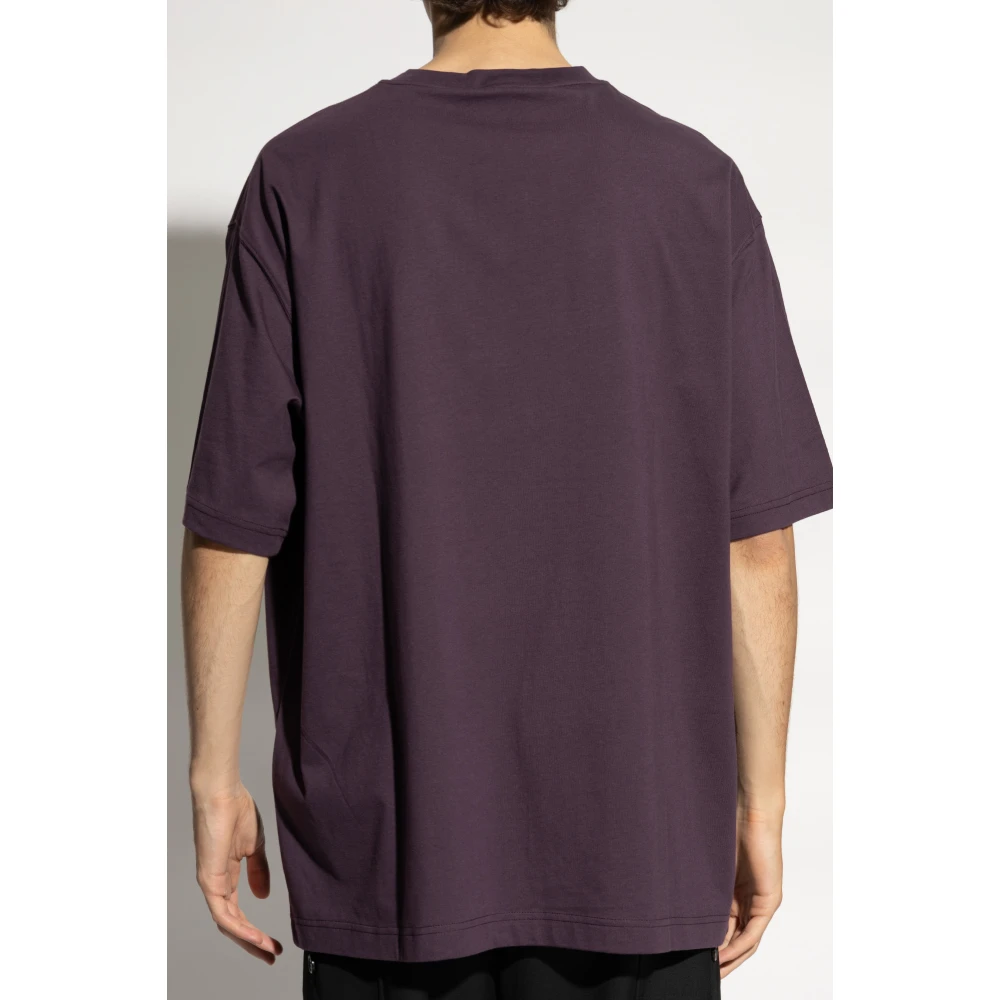 Versace Jeans Couture T-shirt met print Purple Heren