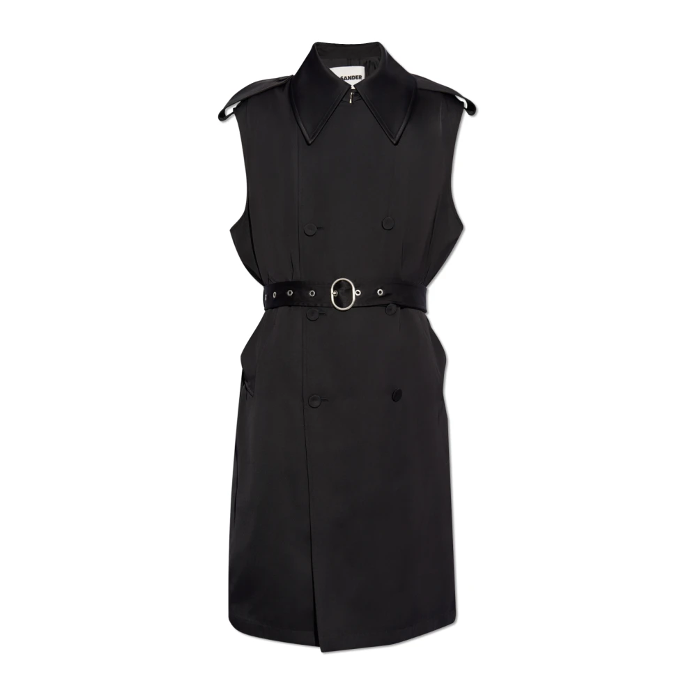 Jil Sander Lang vest Black Heren