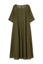robe-en-lin-vert-avec-manches-raglan