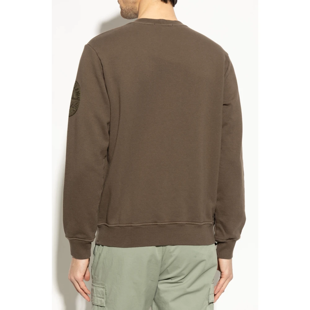 Stone Island Sweatshirt met logo Brown Heren