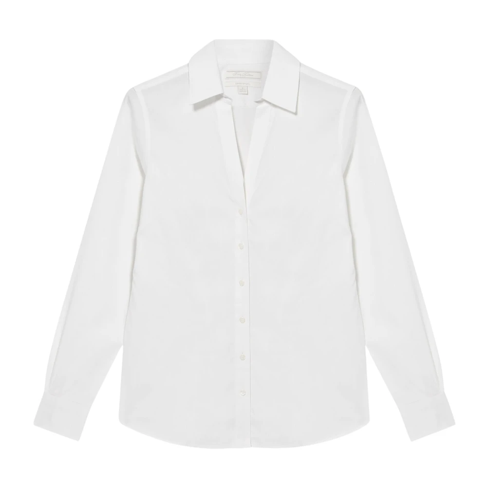 Brooks Brothers Classic Fit Bengal Streepjes Blouse met Knoopsluiting White Dames