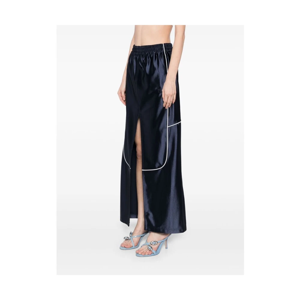 T by Alexander Wang Midnight Blue Elastische Taille Rok Blue Dames