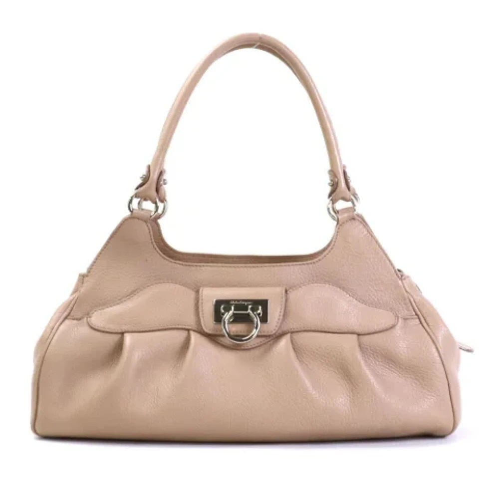 Salvatore Ferragamo Pre-owned Leather shoulder-bags Roze Dames