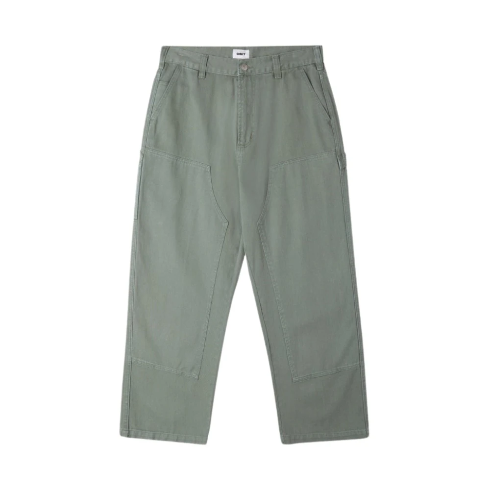 Obey Denim Timmerman Broek met 5 Zakken Green Heren